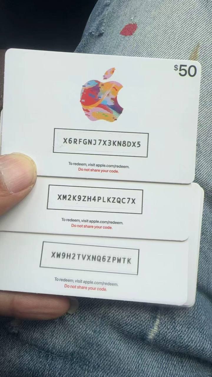 Gift cards submitted for exchange 1