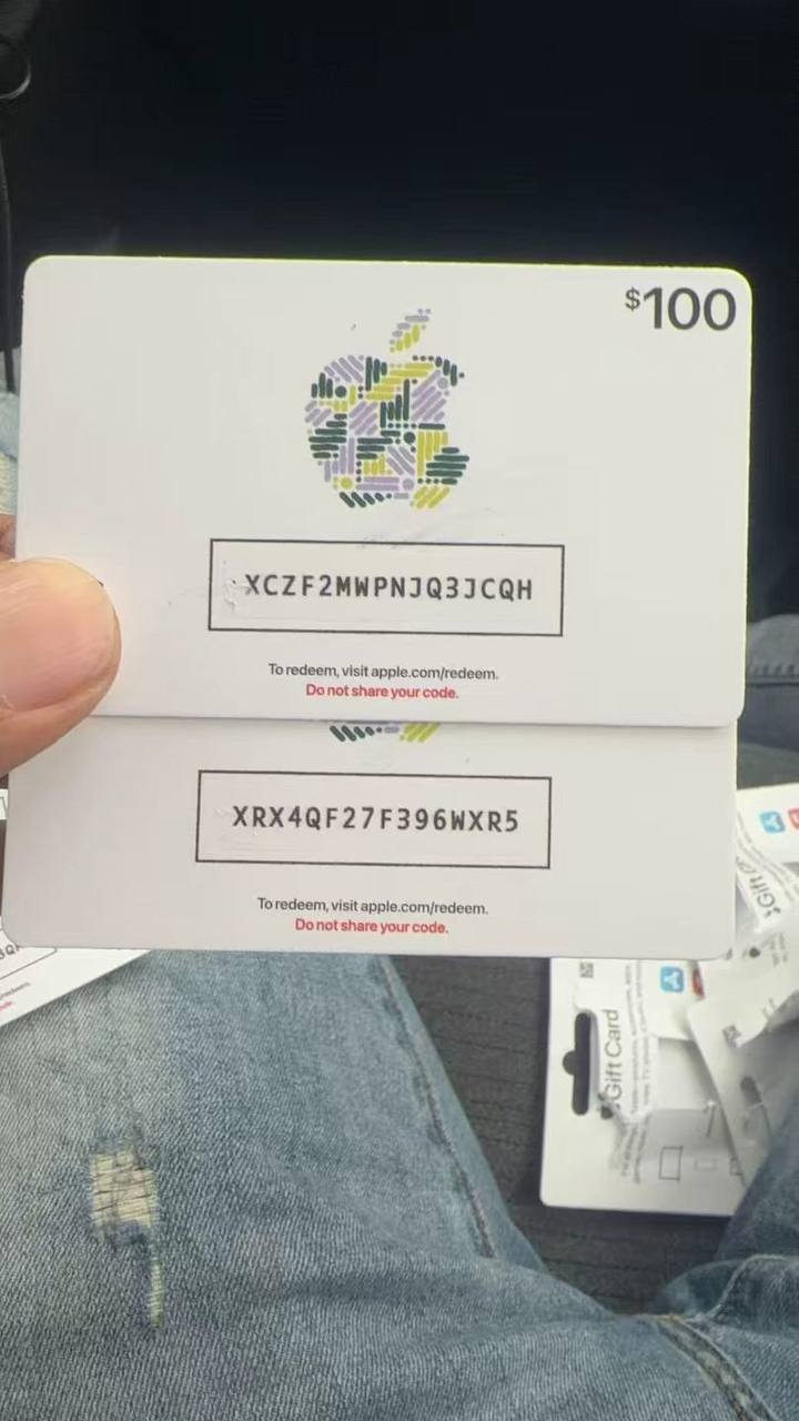 Gift cards submitted for exchange 3