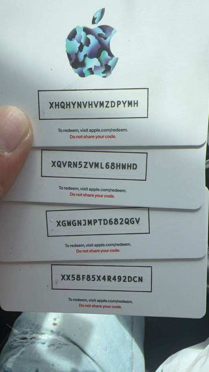 Gift cards submitted for exchange 4